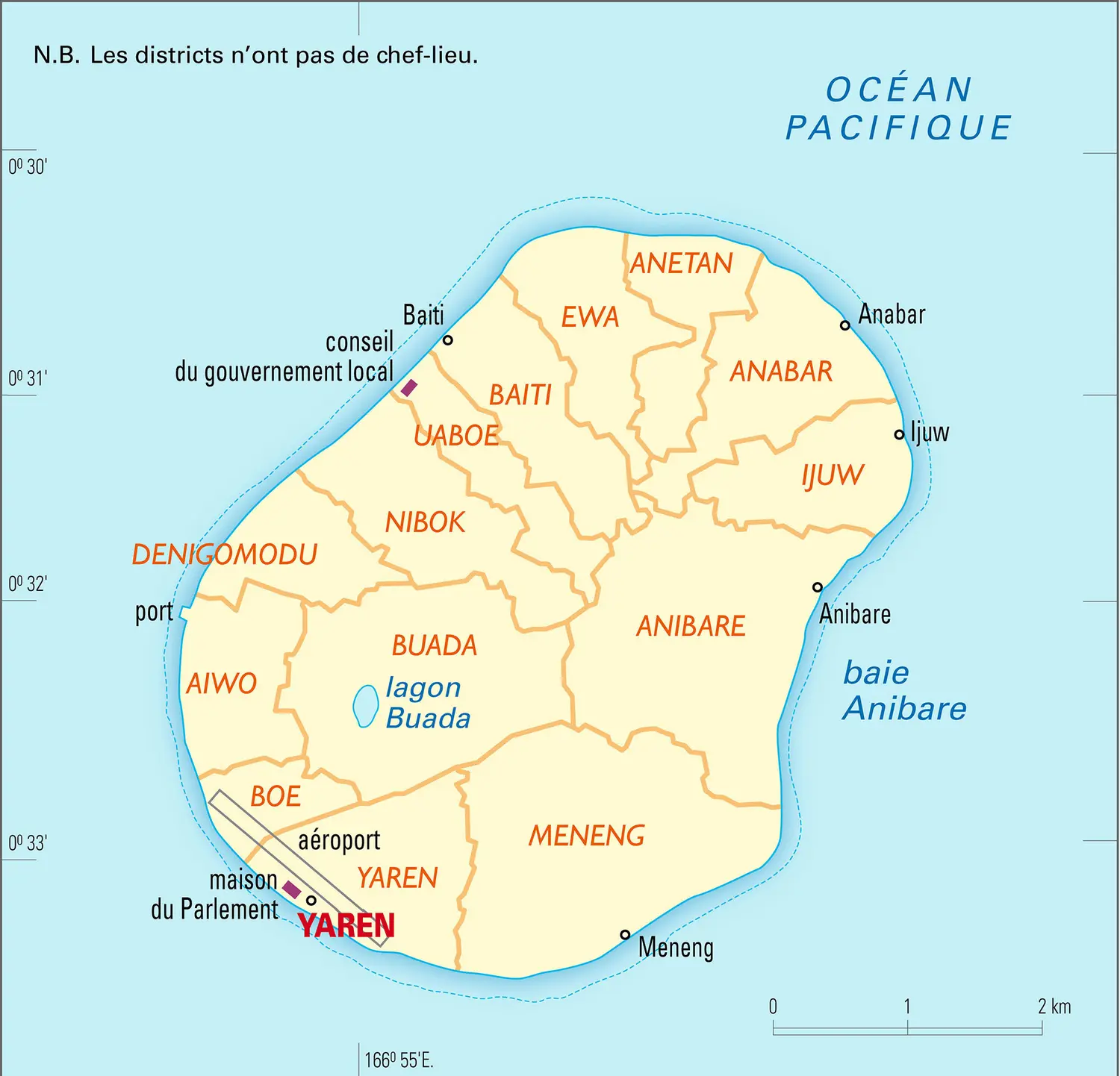 Nauru Carte Administrative M Dia Encyclop Dia Universalis