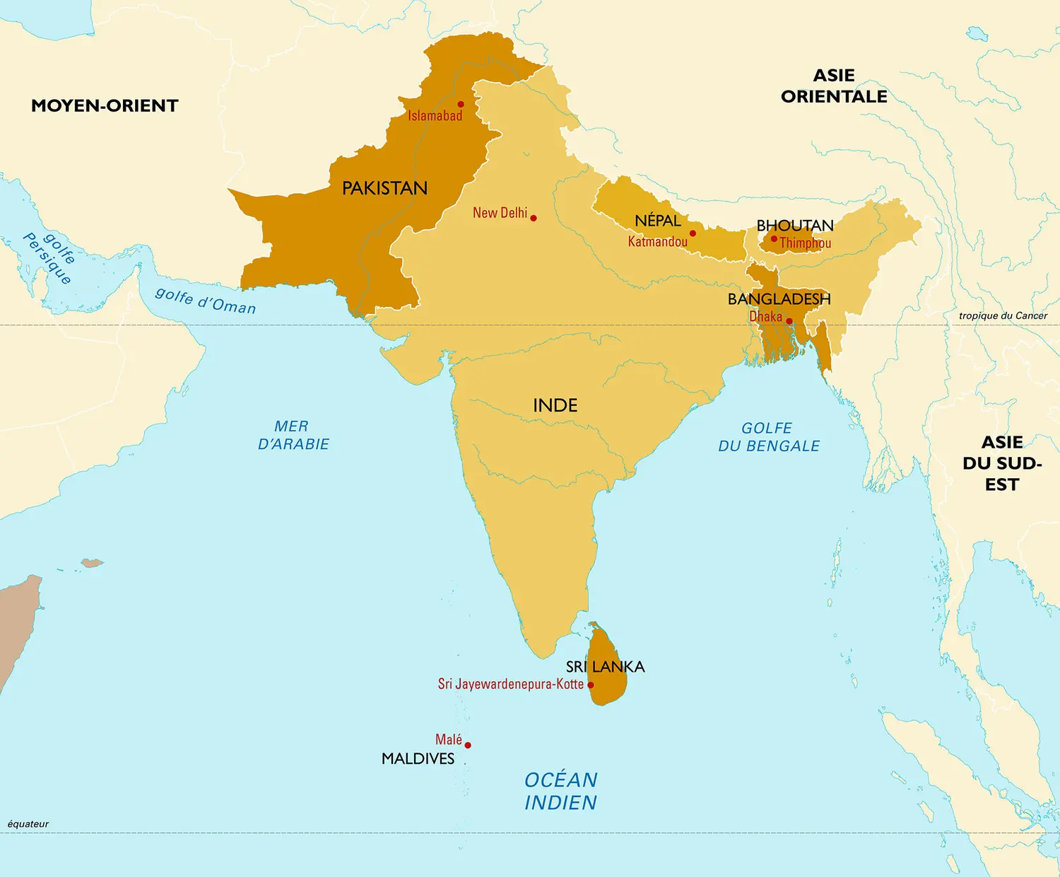 Asie Du Sud Carte Politique M Dia Encyclop Dia Universalis