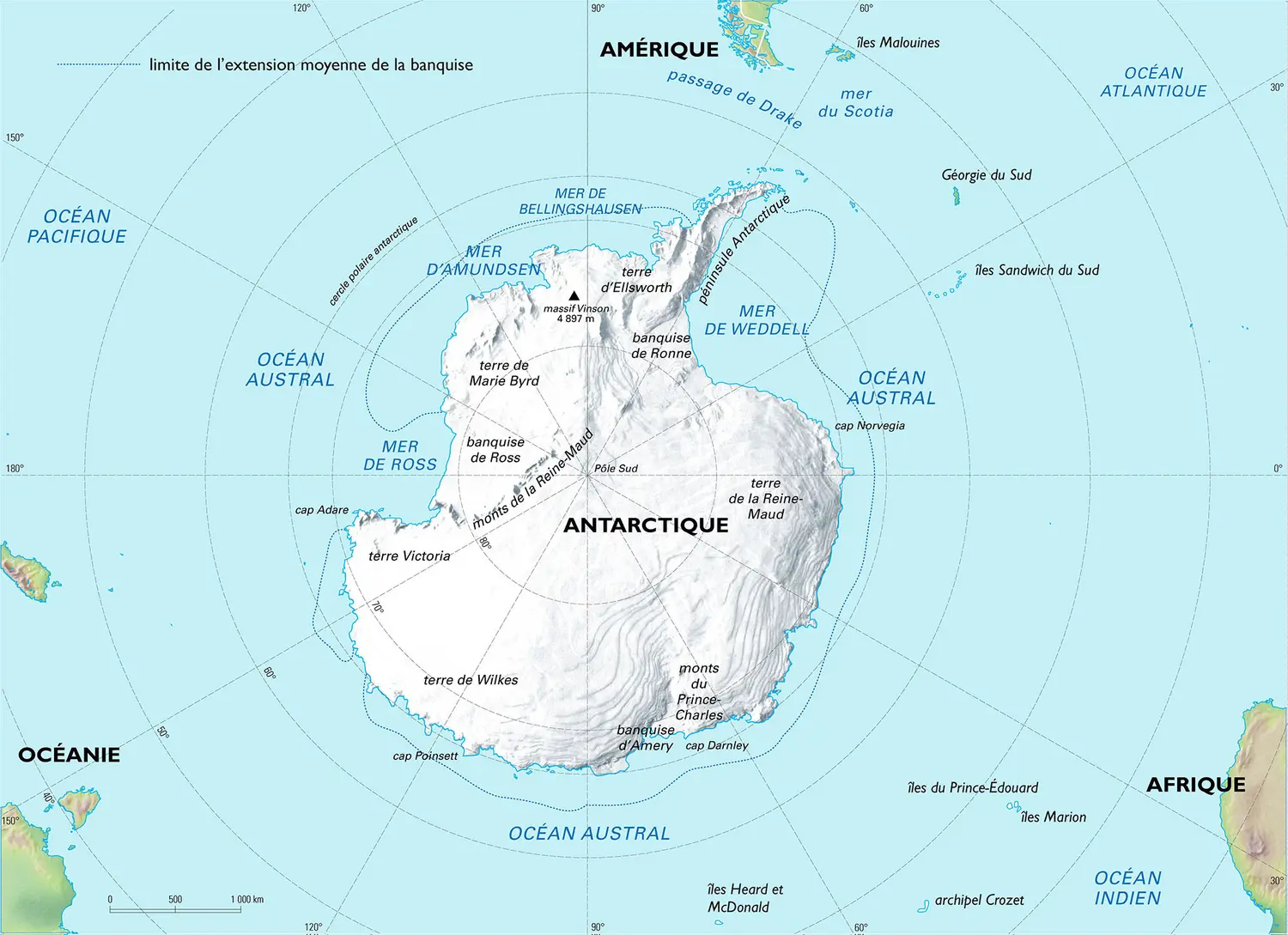 Antarctique Carte Physique M Dia Encyclop Dia Universalis