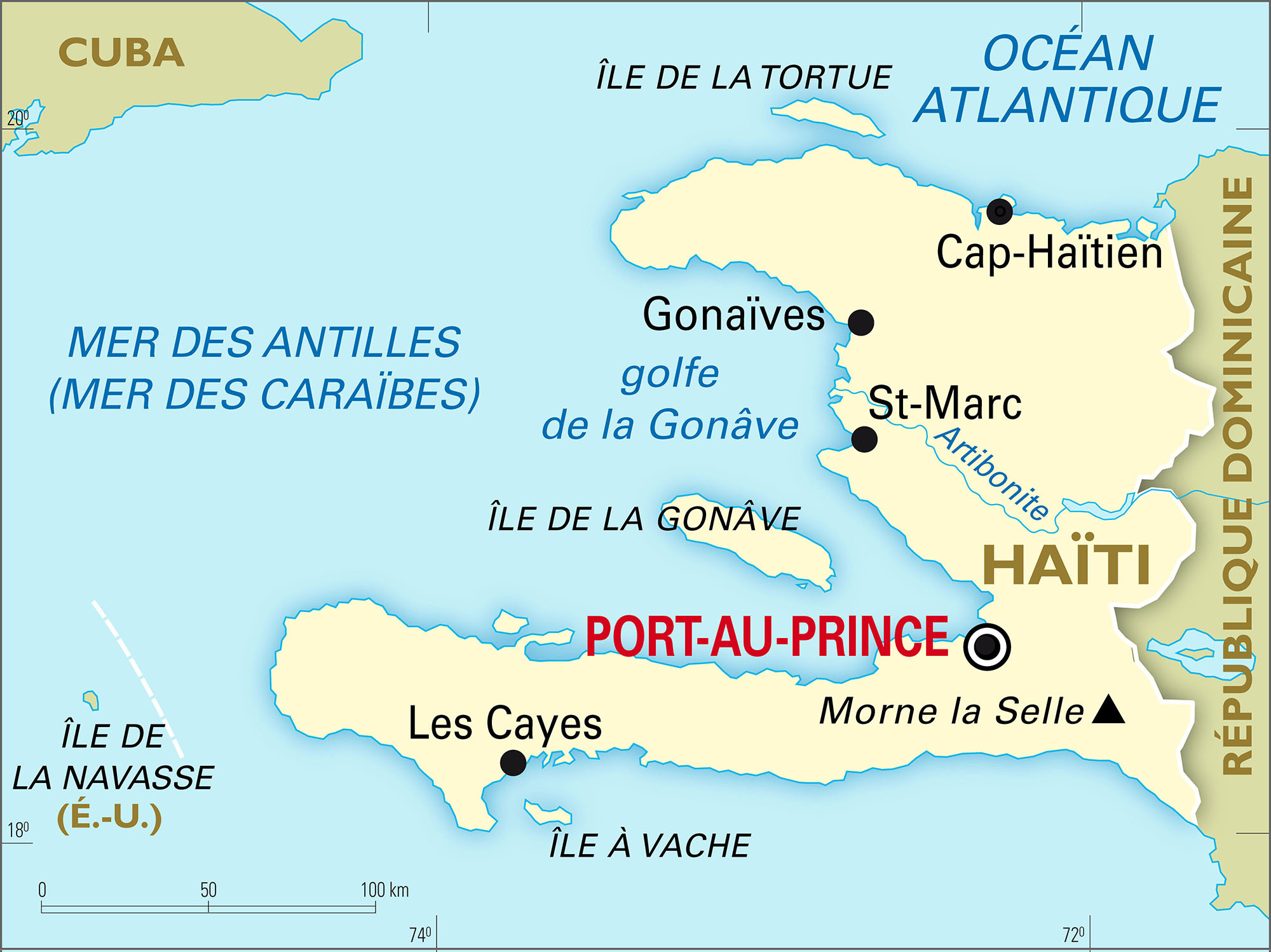 Haïti : carte générale