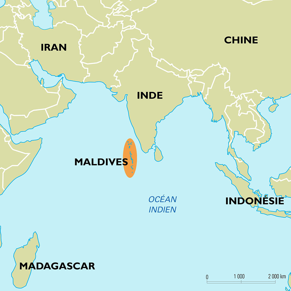 Maldives : carte de situation