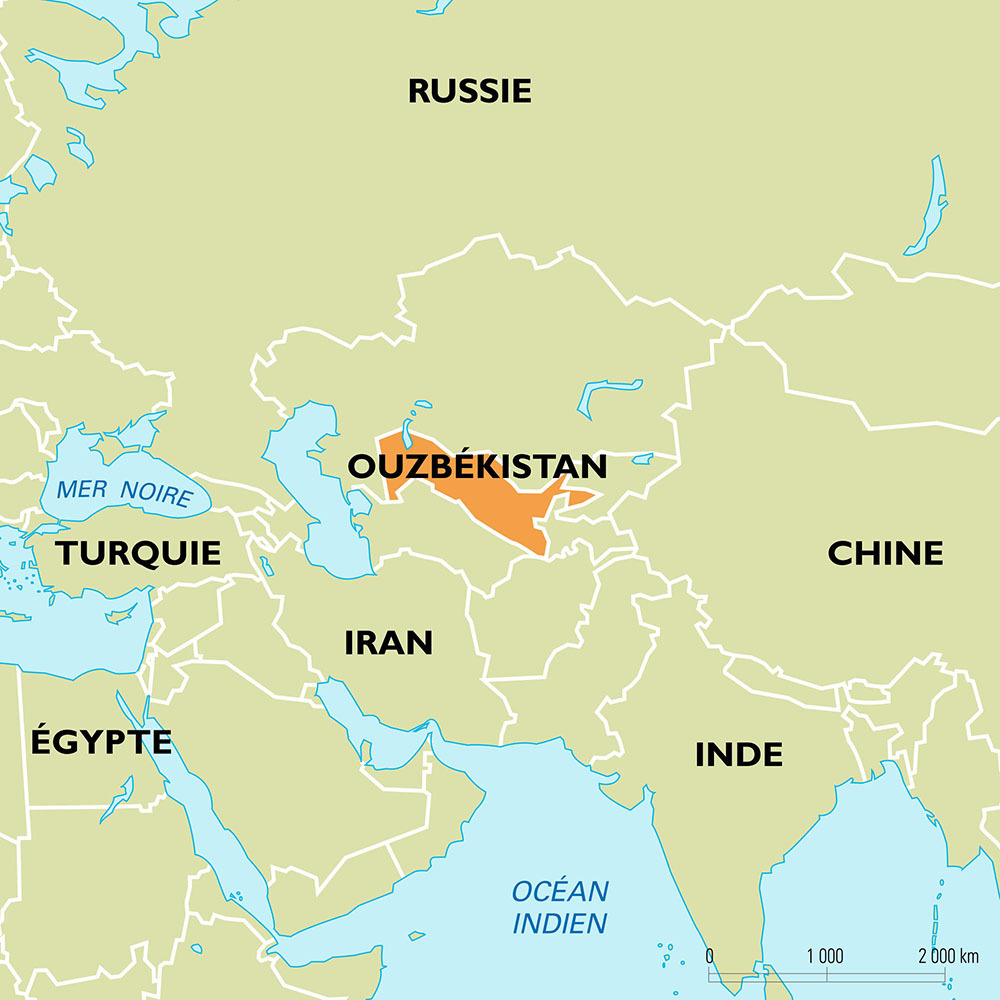 Ouzbékistan : carte de situation