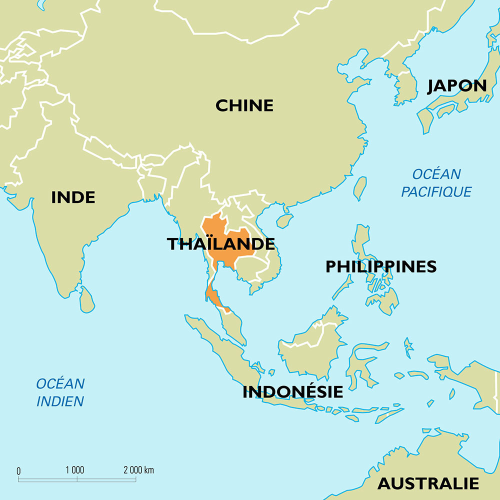 Thaïlande : carte de situation