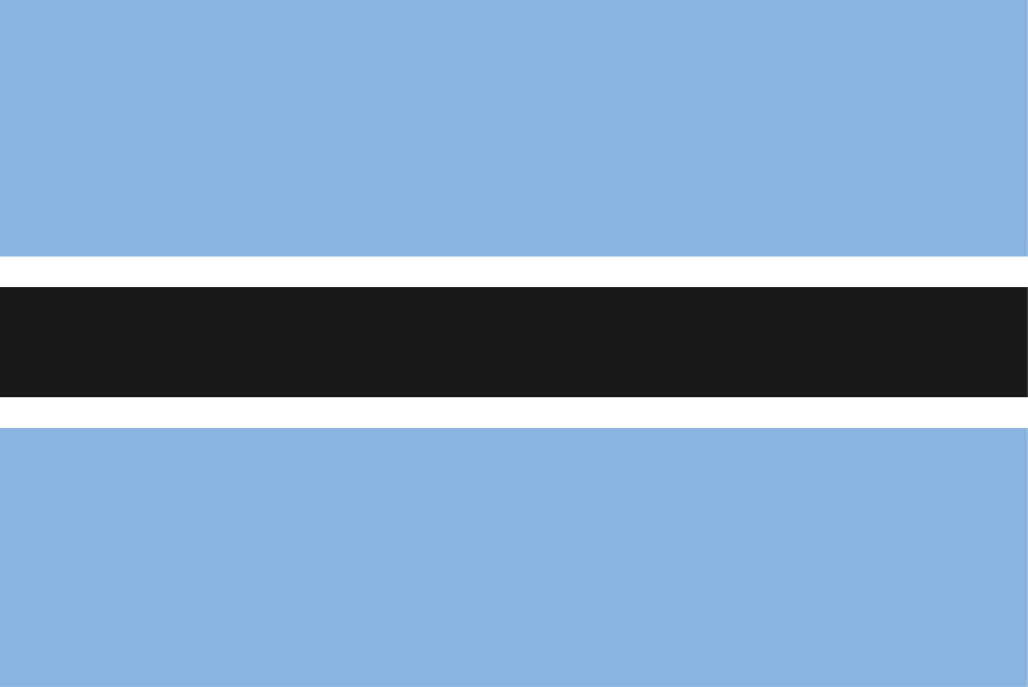 Botswana : drapeau - crédits : Encyclopædia Universalis France