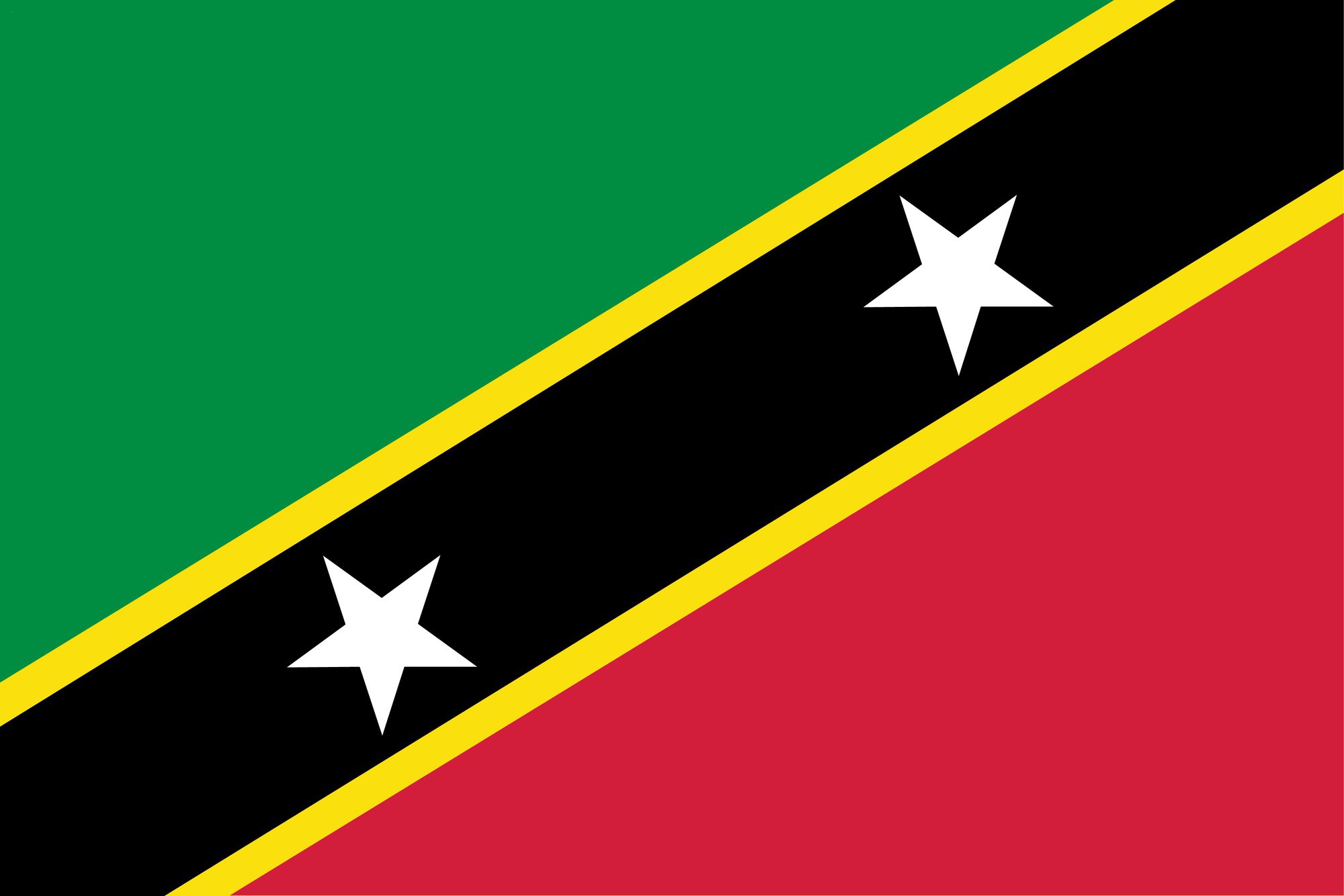 Saint-Kitts-et-Nevis : drapeau - crédits : Encyclopædia Universalis France