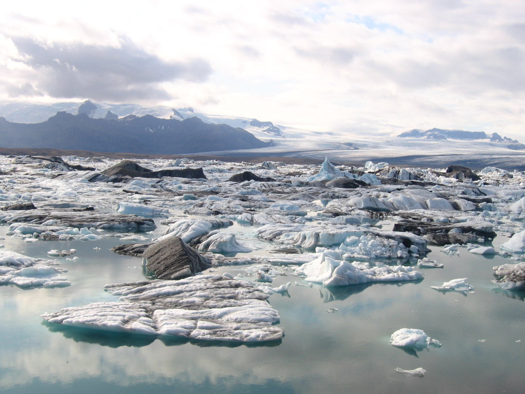 Lac du Jökulsárlón : les trois états de l'eau - crédits : M.-L. Pons