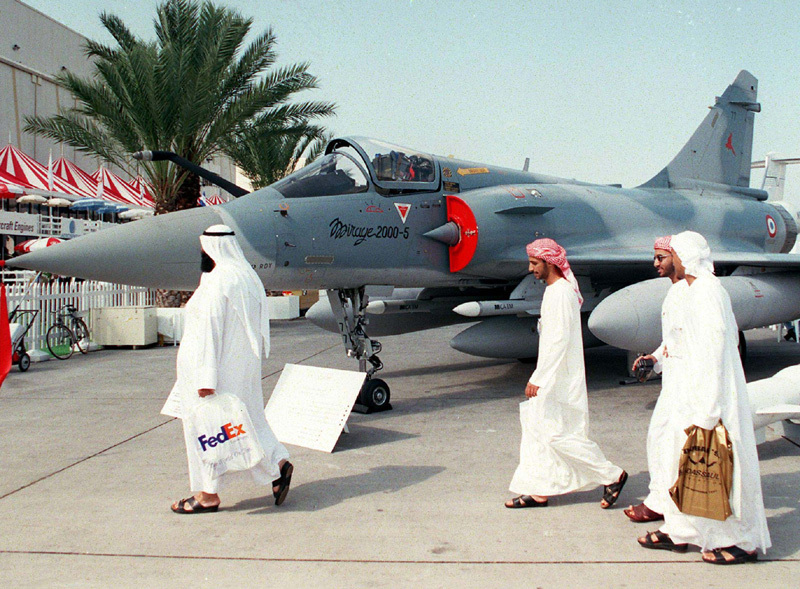 Mirage 2000-5 au salon aéronautique de Dubai - crédits : Jorge Ferrari/ AFP