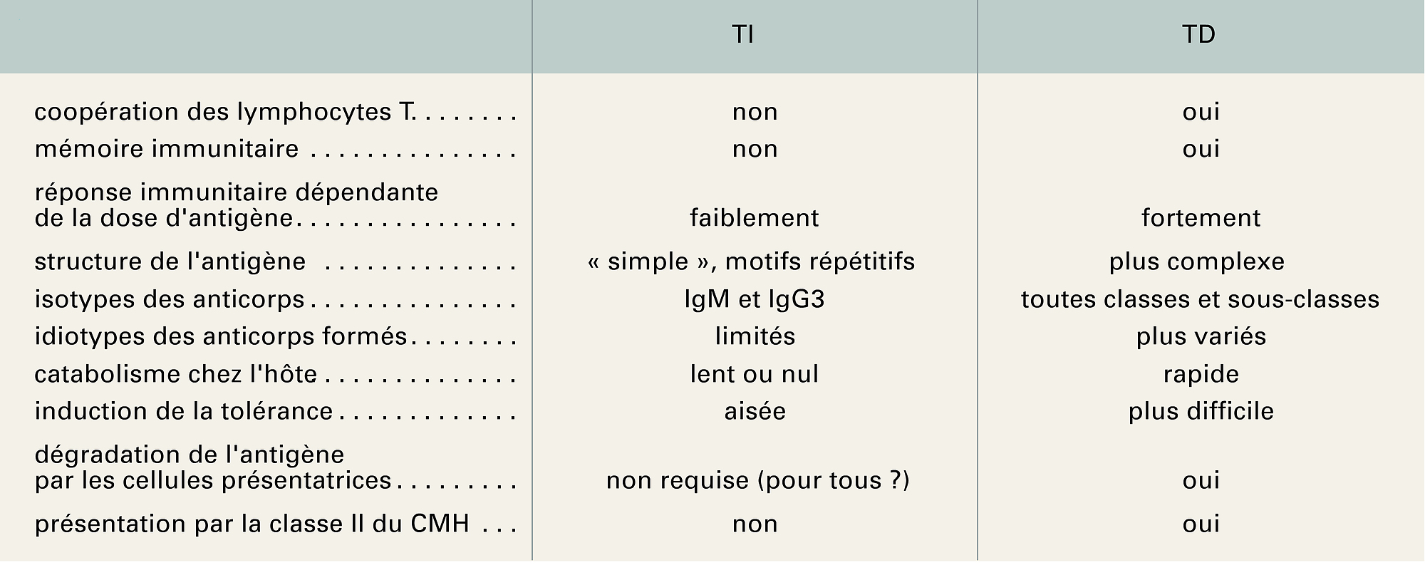 Antigènes TI et TD dans la réponse immunitaire humorale - crédits : Encyclopædia Universalis France