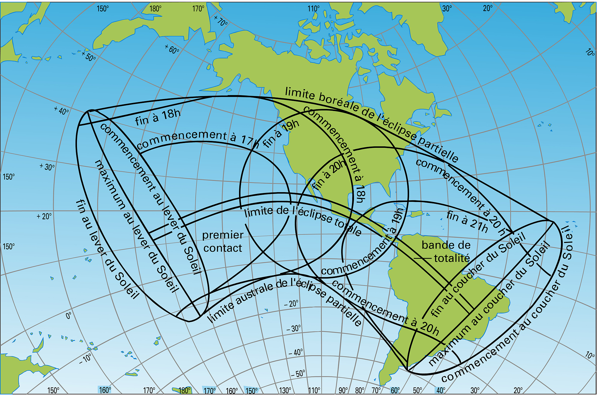 Éclipses de Soleil du 11 juillet 1991 - crédits : Encyclopædia Universalis France