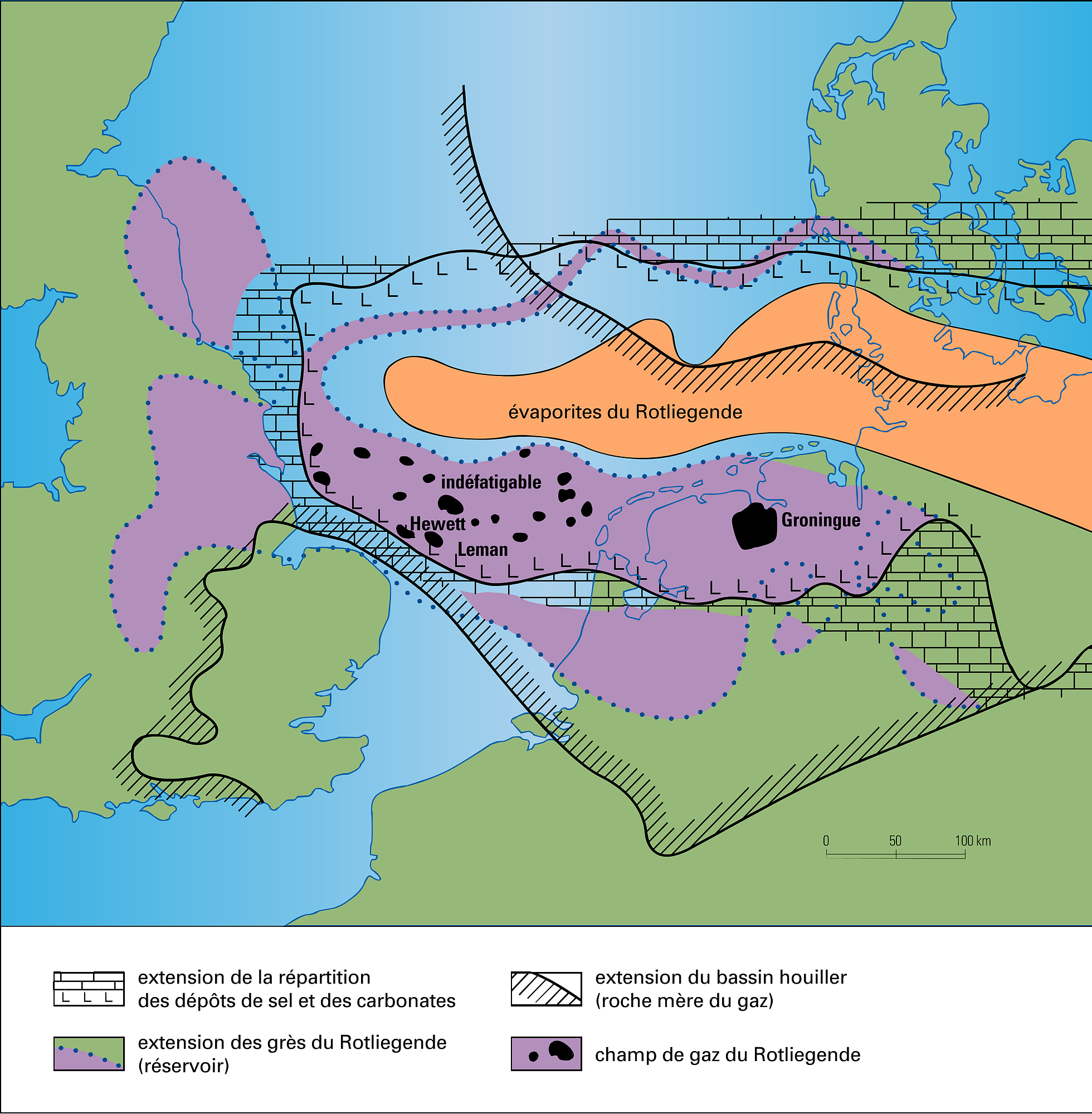 Champs de gaz de la mer du Nord - crédits : Encyclopædia Universalis France