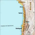 Chili : carte physique - crédits : Encyclopædia Universalis France