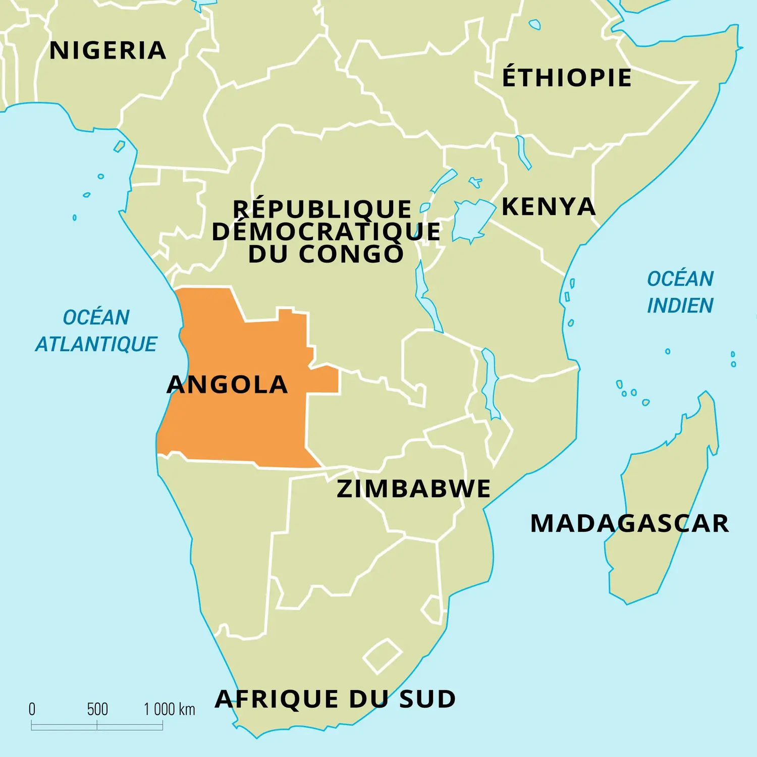 Angola : carte de situation