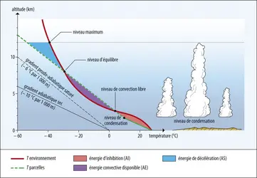 Formation des nuages convectifs - crédits : Encyclopædia Universalis France