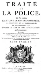 <it>Le Traité de la police</it>, Nicolas Delamare - crédits : Bibliothèque nationale de France