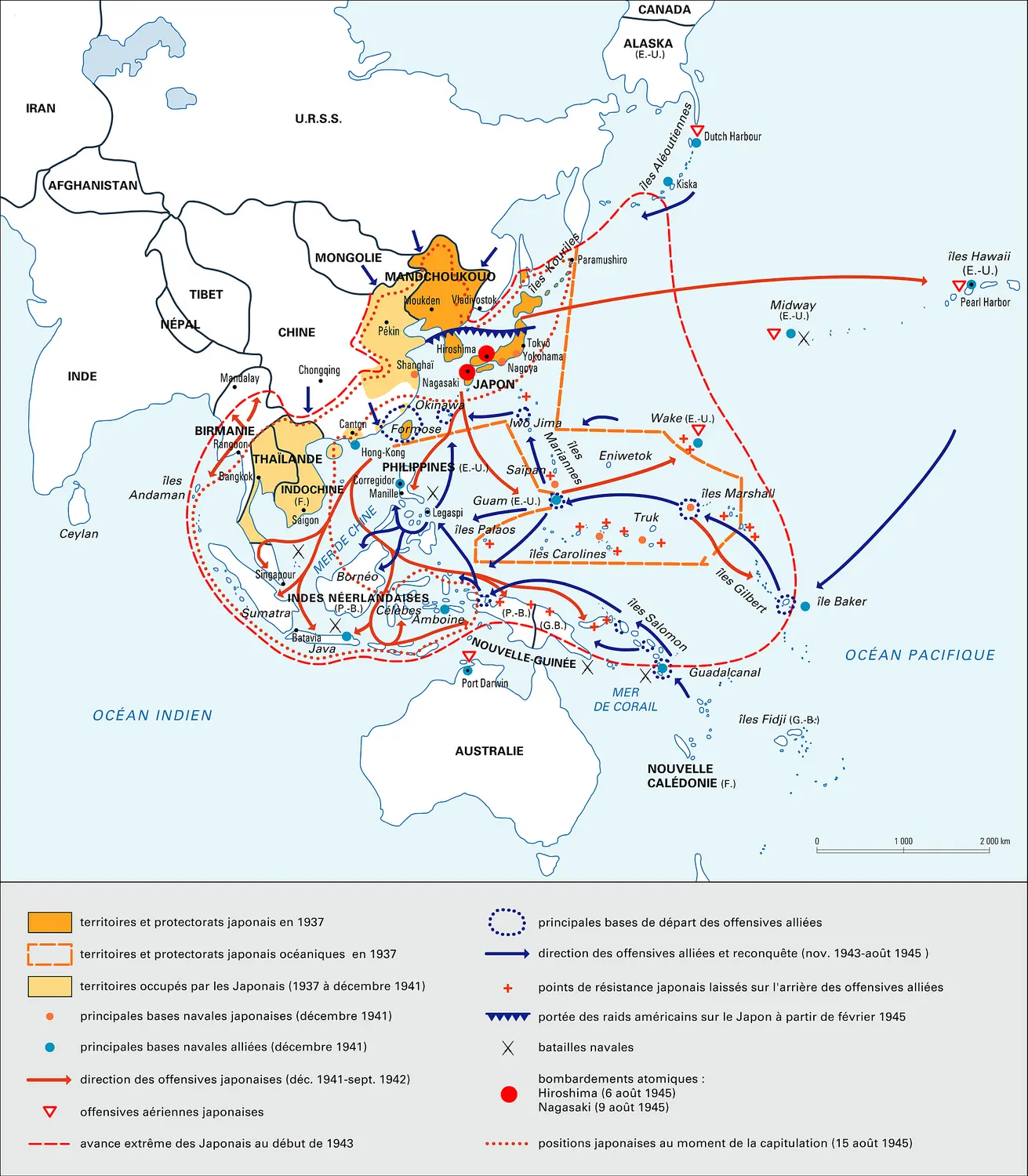 Seconde Guerre mondiale, guerre dans le Pacifique