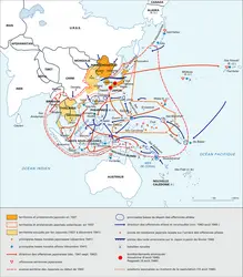 Seconde Guerre mondiale, guerre dans le Pacifique - crédits : Encyclopædia Universalis France