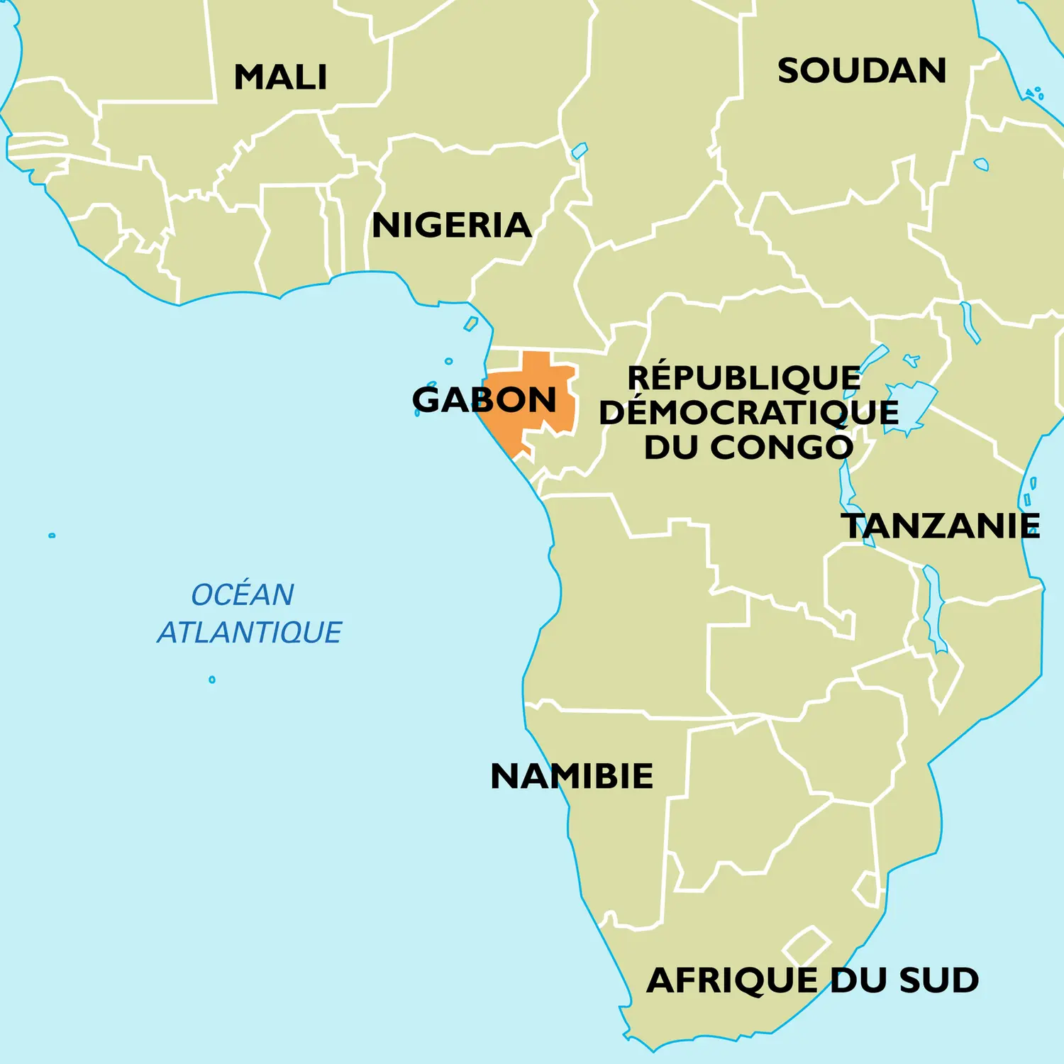Gabon : carte de situation