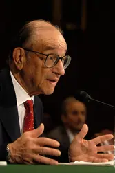 Alan Greenspan - crédits : Chris Maddaloni/ Roll Call/ CQ-Roll Call, Inc./ Getty Images