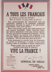 Appel à la résistance, juin 1940 - crédits : D.R.