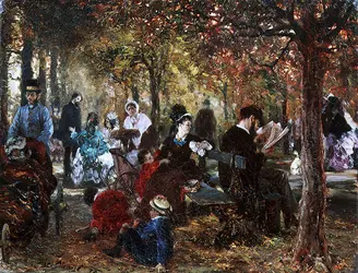 <it>Au Jardin du Luxembourg</it>, A. von Menzel - crédits :  Bridgeman Images 