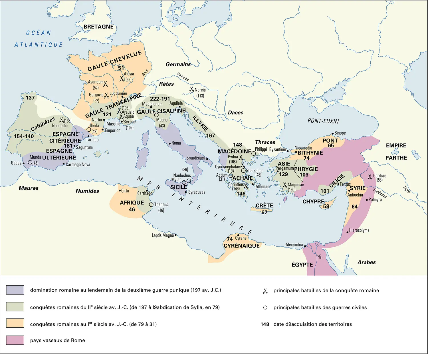 Rome, étapes de la conquête