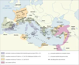 Rome, étapes de la conquête - crédits : Encyclopædia Universalis France