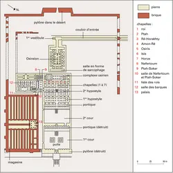 Abydos: temple de Séti I<sup>er</sup> - crédits : Encyclopædia Universalis France