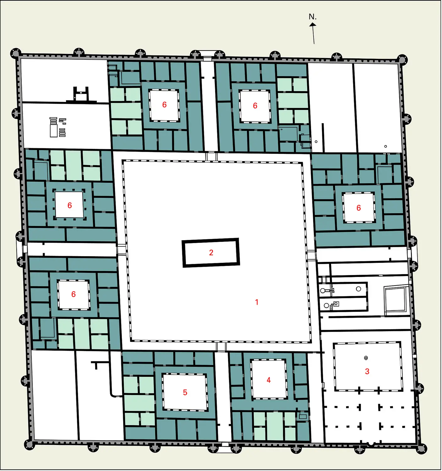 Qasr al-Hayr al-Sharqi (château de l'enclos oriental), Syrie