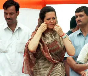 Sonia Gandhi, 1998 - crédits : Ravi Raveendran/ AFP