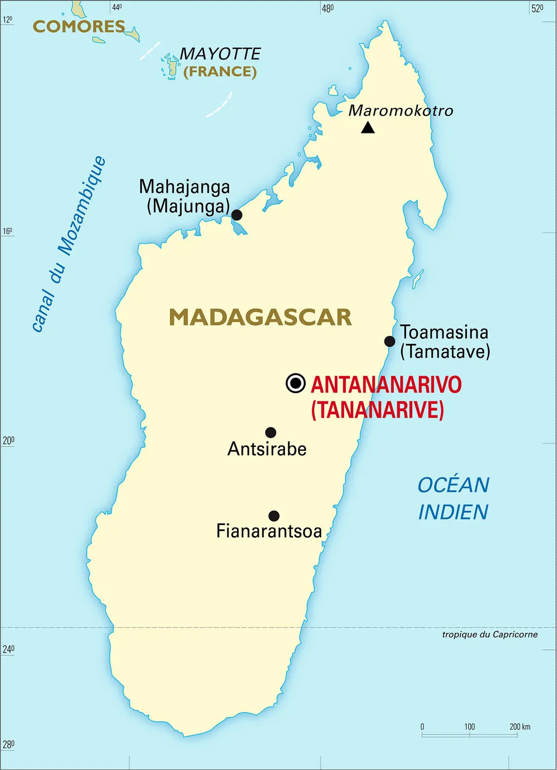 Madagascar : carte générale