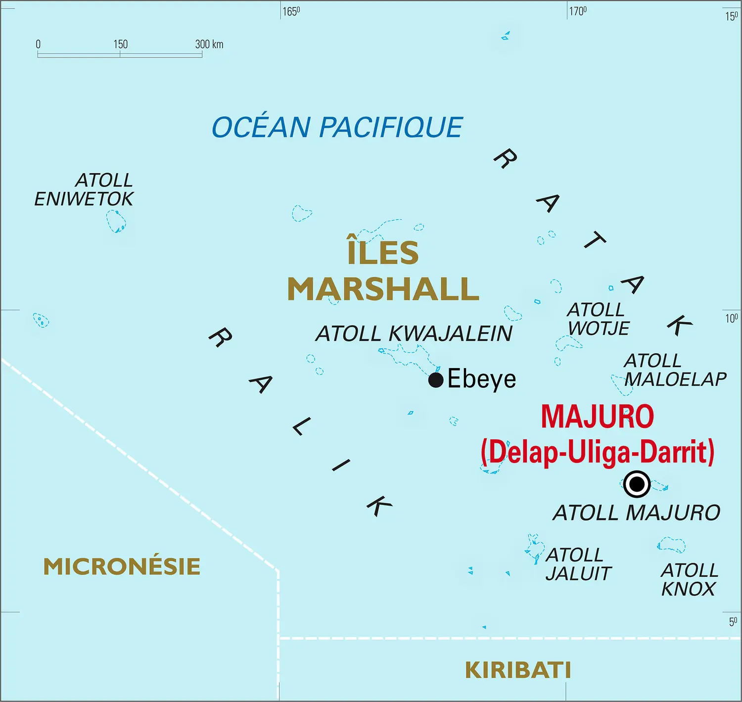 Marshall (îles) : carte générale