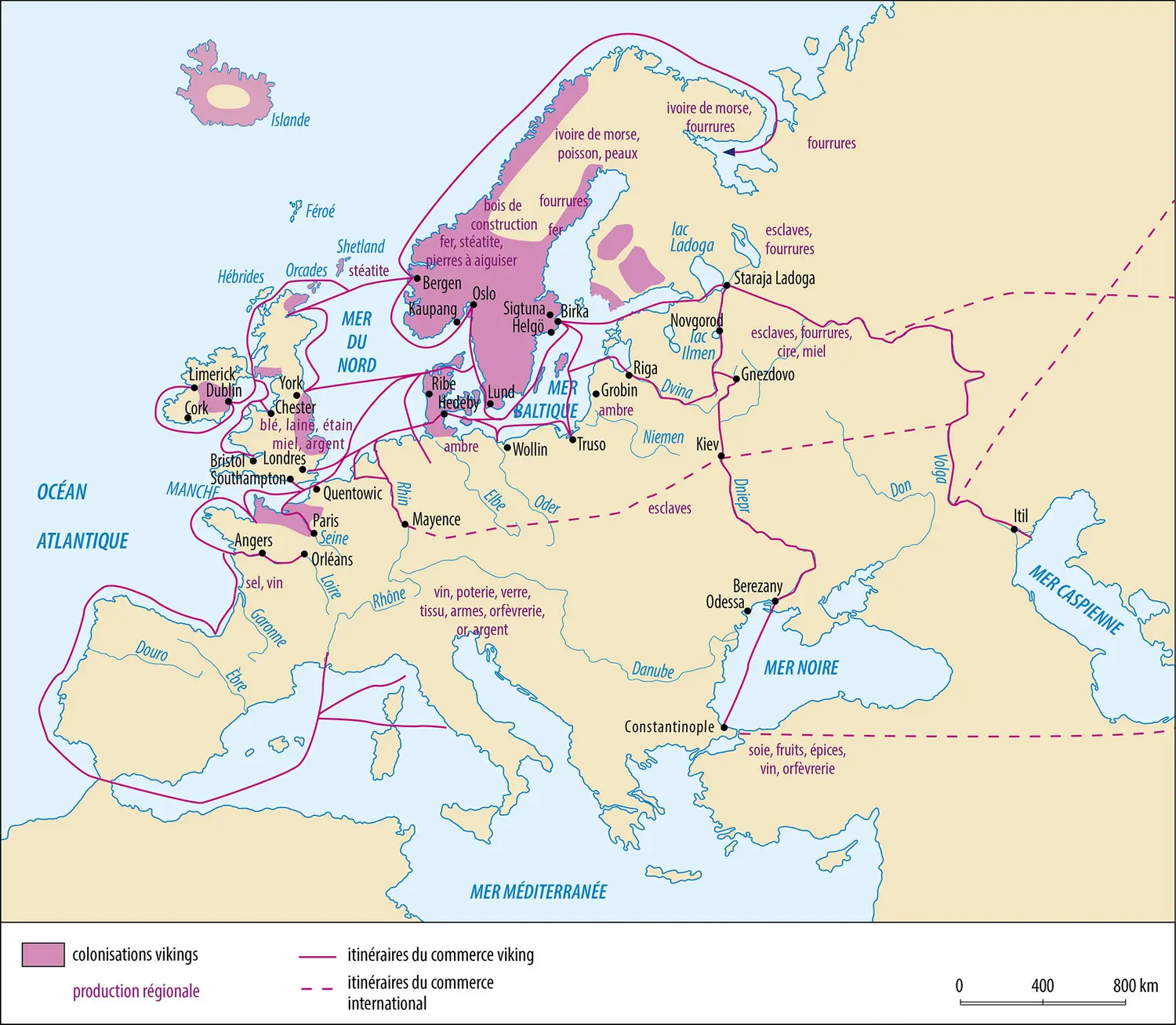 Routes commerciales vikings