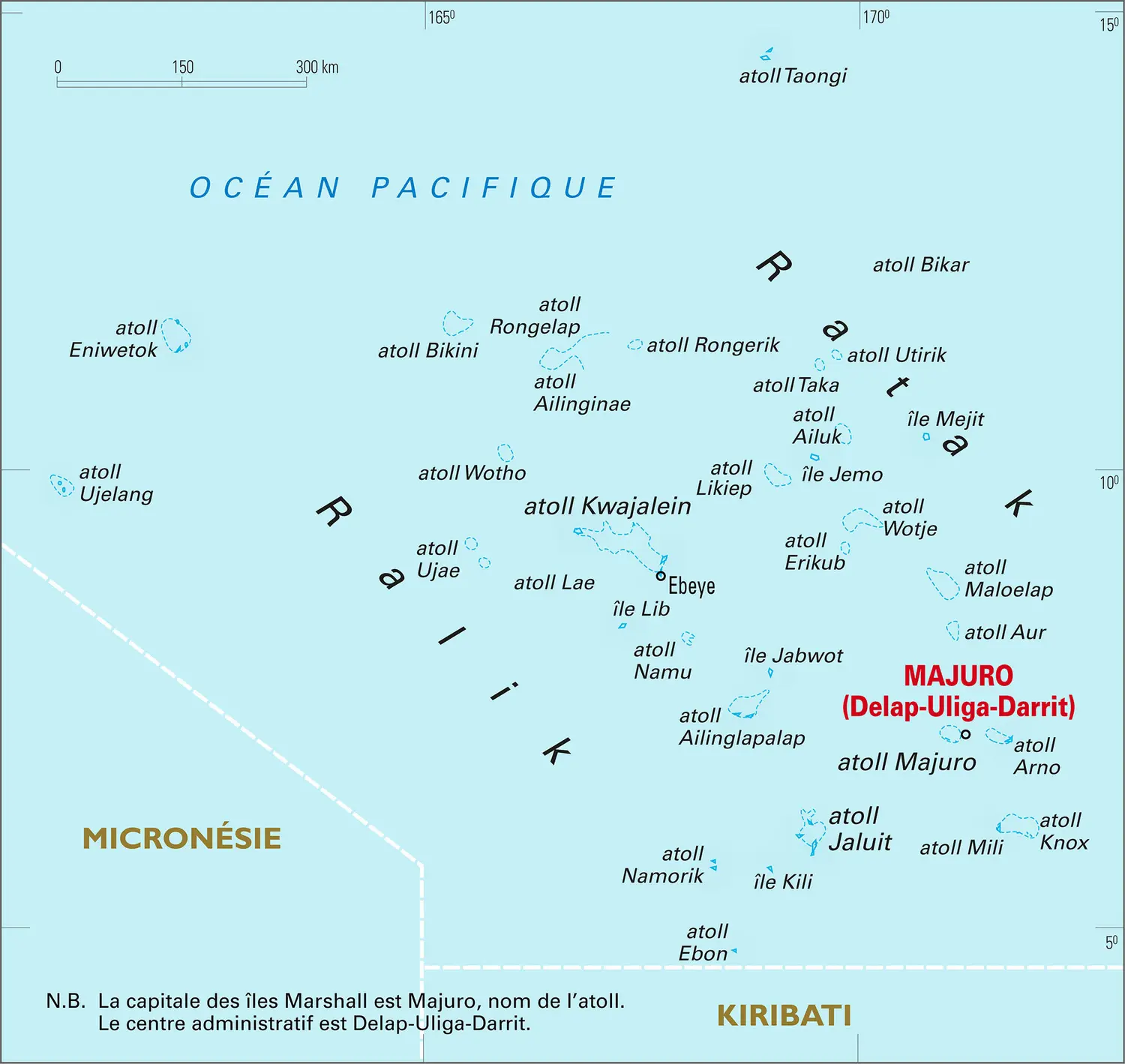 Marshall (îles) : carte administrative