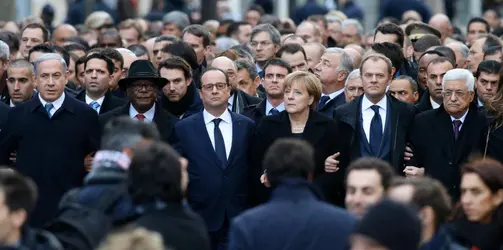 Marche contre le terrorisme, Paris, 2015 - crédits : Olivier Hoslet/ EPA