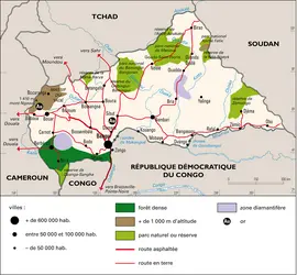 République centrafricaine : milieux naturels - crédits : Encyclopædia Universalis France