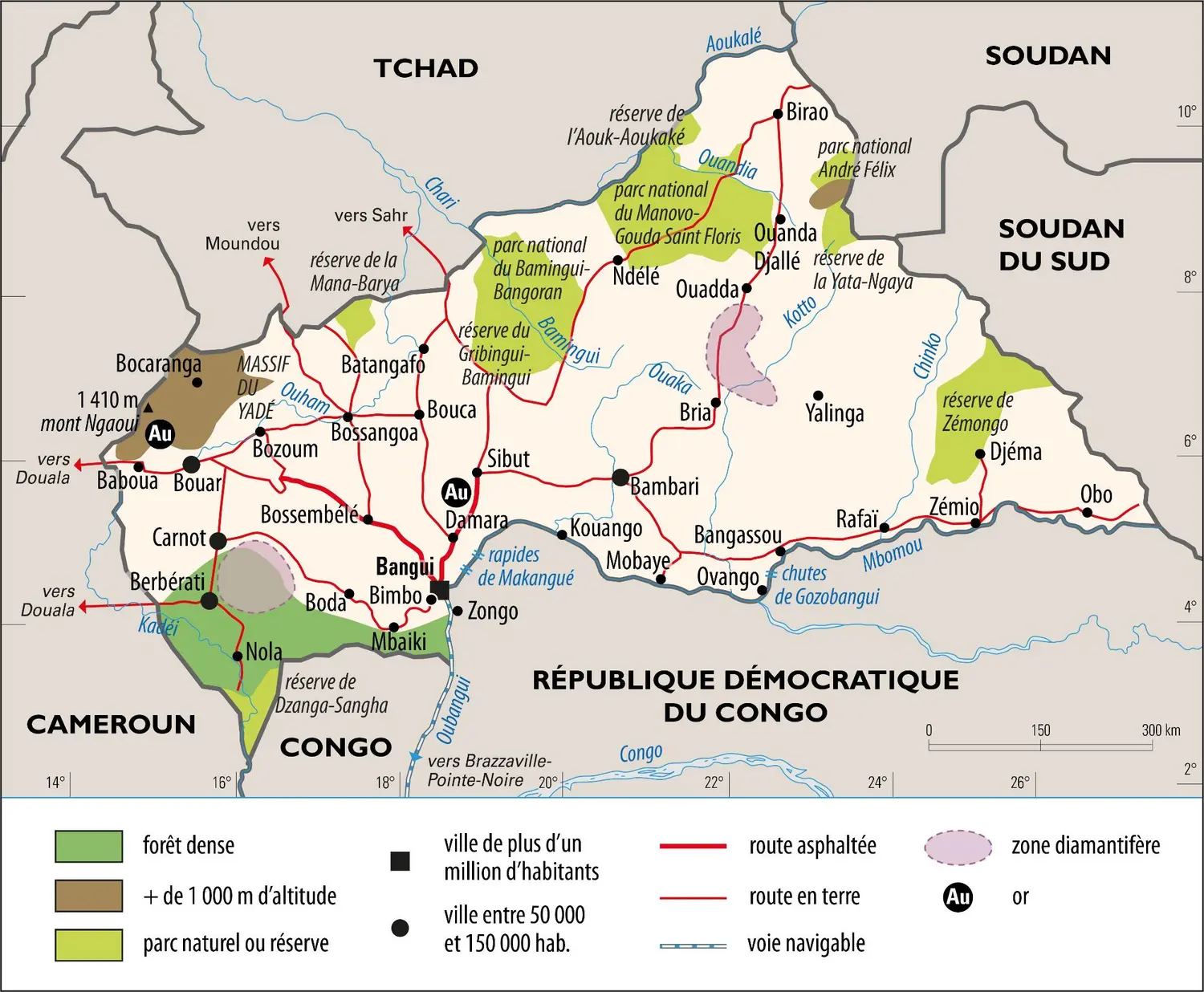 République centrafricaine : milieux naturels