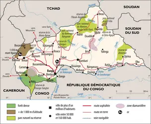 République centrafricaine : milieux naturels - crédits : Encyclopædia Universalis France