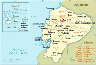 Équateur : carte administrative - crédits : Encyclopædia Universalis France
