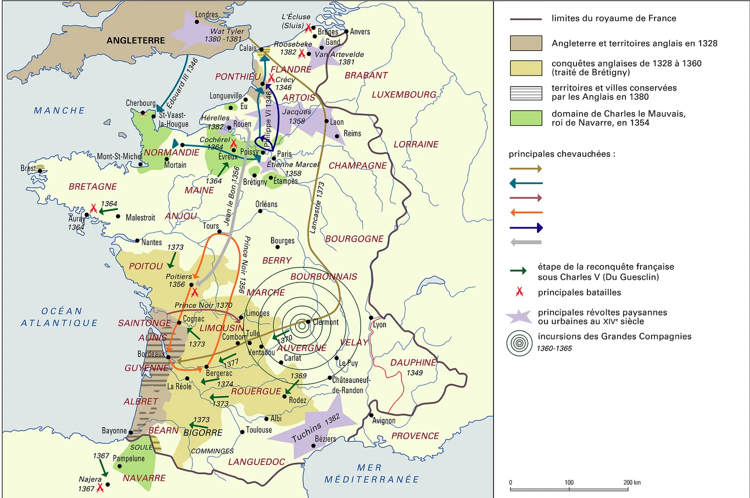 Guerre de Cent Ans, XIV<sup>e</sup> siècle