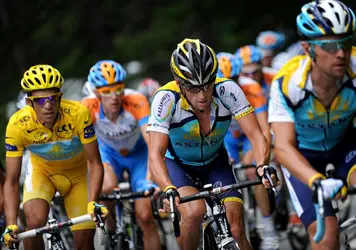 Lance Armstrong et Alberto Contador, 2009 - crédits : Jasper Juinen/ Getty Images Sport/ AFP