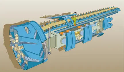 Tunnelier pour roches dures - crédits : Encyclopædia Universalis France