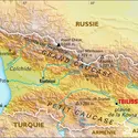 Géorgie : carte physique - crédits : Encyclopædia Universalis France