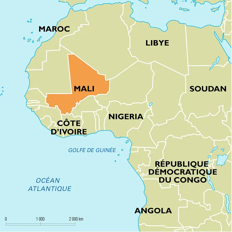 Mali : carte de situation