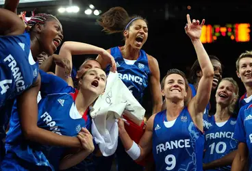 Les basketteuses françaises lors des jeux Olympiques de Londres, 2012 - crédits : Christian Petersen/ Getty Images Sport/ AFP