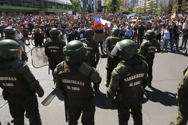 Mouvement de contestation au Chili, 2019 - crédits : Marcelo Hernandez/ Getty Images News/ AFP