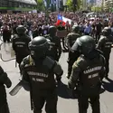 Mouvement de contestation au Chili, 2019 - crédits : Marcelo Hernandez/ Getty Images News/ AFP