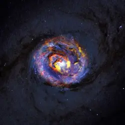 Noyau actif de la galaxie spirale barrée NGC 1433 - crédits : ALMA (ESO/ NAOJ/ NRAO)/ NASA/ ESA/ F. Combes ; CC-BY