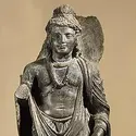 Statue de Maitreya, art du Gandhara, II<sup>e</sup> siècle - crédits :  Bridgeman Images 