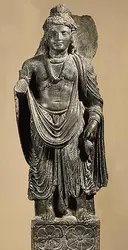 Statue de Maitreya, art du Gandhara, II<sup>e</sup> siècle - crédits :  Bridgeman Images 