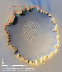 Mars : le cratère Victoria - crédits : Caltech/ University of Arizona/ Cornell/ Ohio State University/ JPL/ NASA